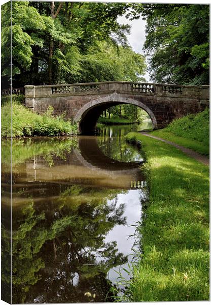  Reflections On The Lancaster Canal Canvas Print by Gary Kenyon