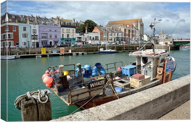  Weymouth Harbour in Dorset Canvas Print by Gary Kenyon