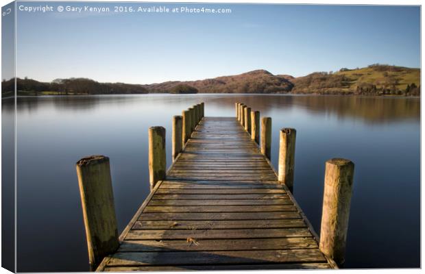 Early Morning Coniston Jetty Canvas Print by Gary Kenyon