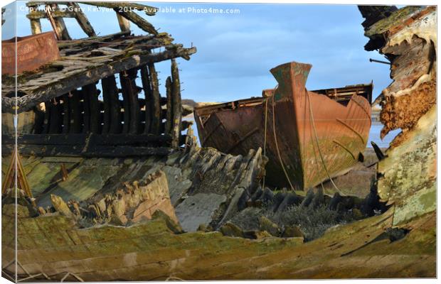 Close Up Of The Wrecks Canvas Print by Gary Kenyon