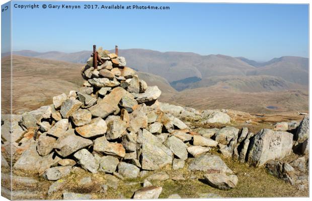 View From The Cairn On High Raise Canvas Print by Gary Kenyon