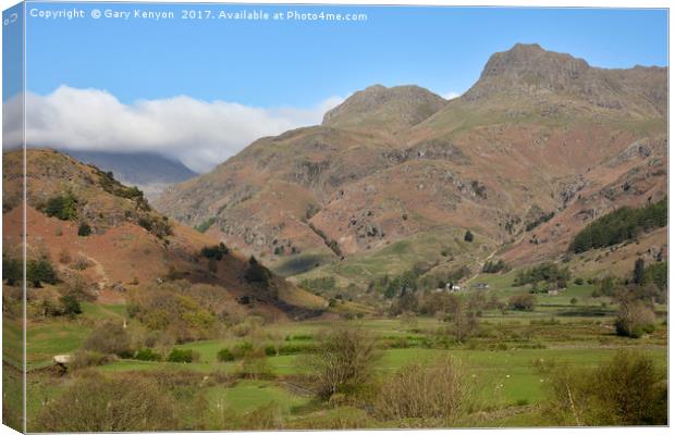 The Langdale Pikes Canvas Print by Gary Kenyon