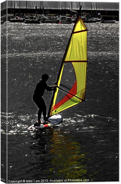 Windsurfer Silhouette Canvas Print by Thanet Photos