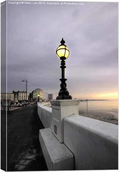 Retro street lighting in Margate Canvas Print by Thanet Photos