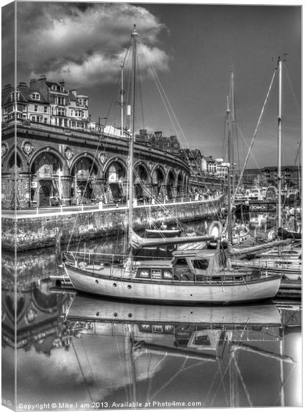 Ramsgate Harbour in mono Canvas Print by Thanet Photos