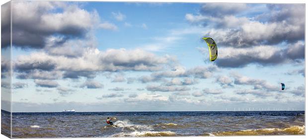 Kite surfing Canvas Print by Thanet Photos