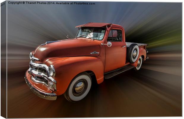 chevrolet pick up Canvas Print by Thanet Photos