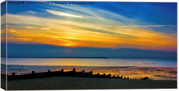 Sunset at Whitstable Canvas Print by Thanet Photos