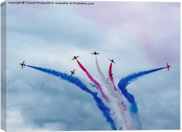 The Red Arrows Canvas Print by Thanet Photos