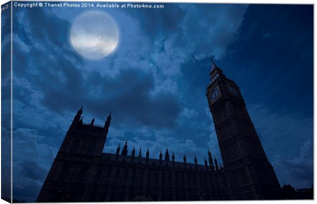 London by night Canvas Print by Thanet Photos