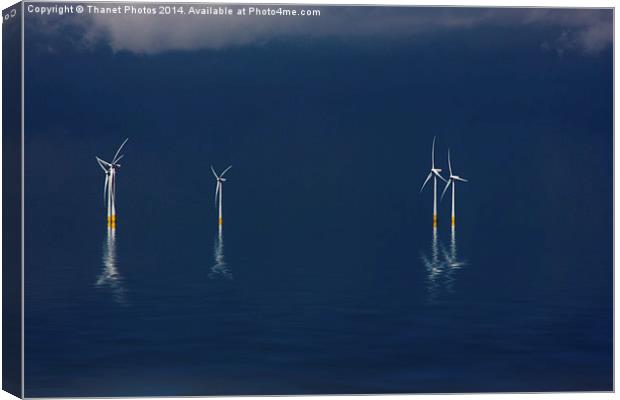  Wind farm tranquility  Canvas Print by Thanet Photos