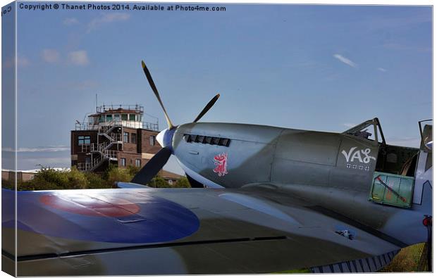  Spitfire Manston Canvas Print by Thanet Photos