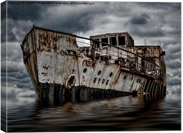  Ghost ship Canvas Print by Thanet Photos