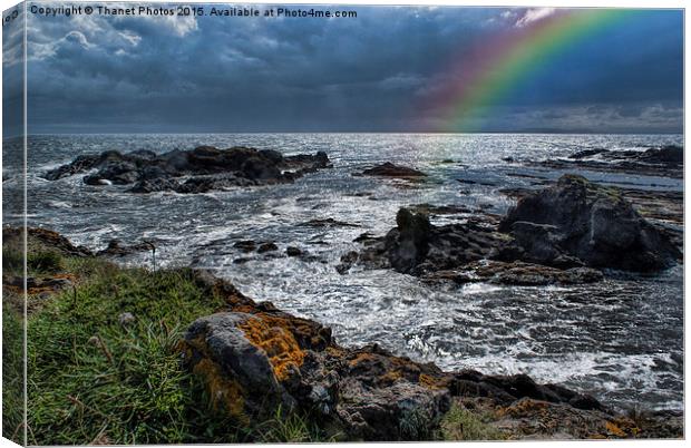  Rainbow at Elie and Earlsferry  Canvas Print by Thanet Photos
