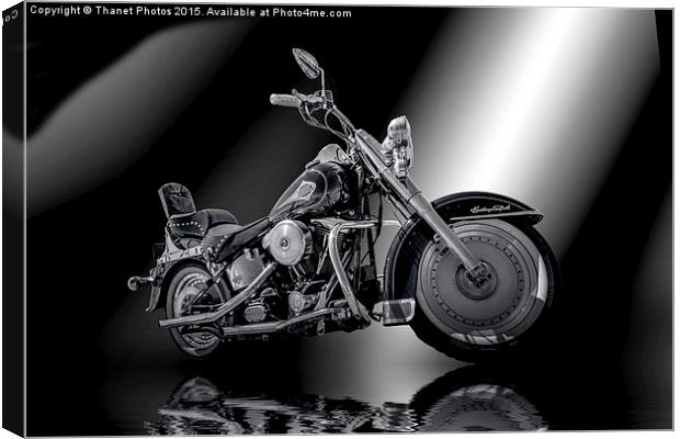  harley davidson heritage softail   Canvas Print by Thanet Photos