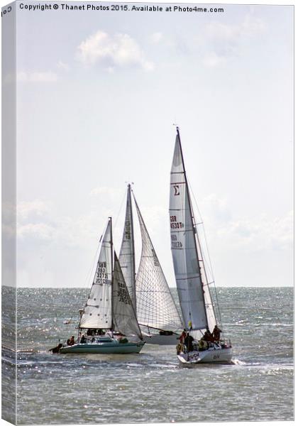  Yachts racing  Canvas Print by Thanet Photos