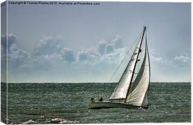  Sailing alone Canvas Print by Thanet Photos