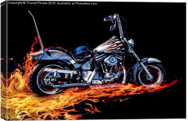  Custom bike     Canvas Print by Thanet Photos