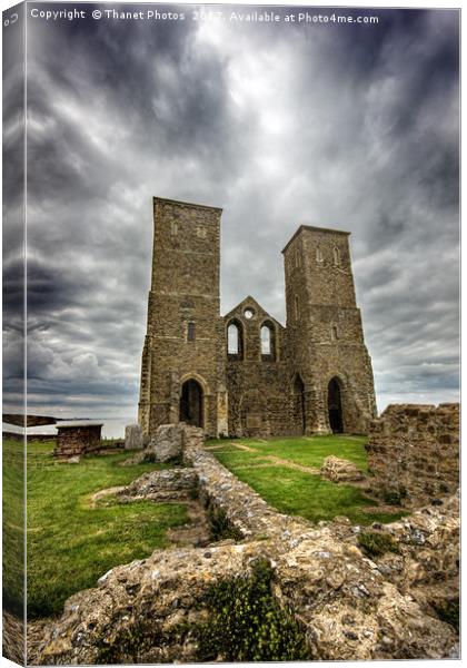 Recover towers and Roman fort Canvas Print by Thanet Photos