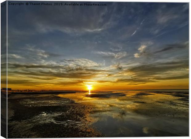 Minnis Bay sunset Canvas Print by Thanet Photos