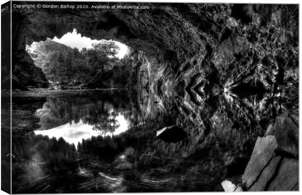 Lakedistrict caves Canvas Print by Gordon Bishop