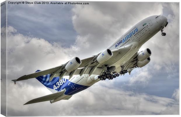 Airbus A380 Canvas Print by Steve H Clark