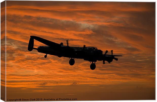 Avro Lancaster at Dawn Canvas Print by Steve H Clark