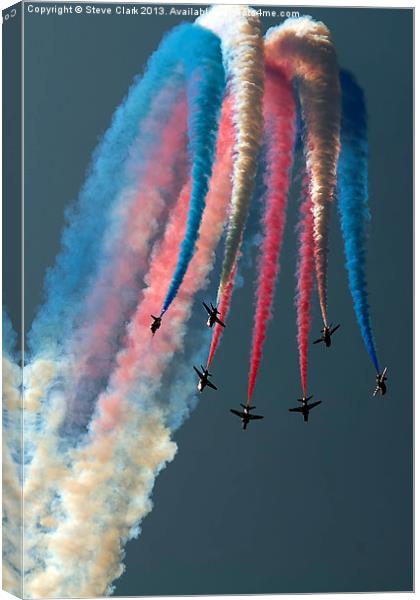 The Red Arrows Canvas Print by Steve H Clark