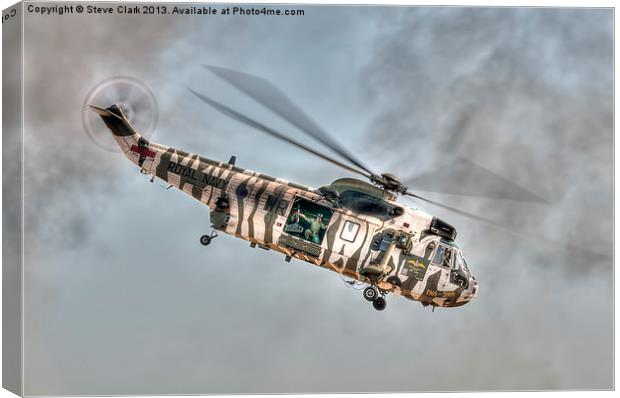 Sea King in Arctic Camouflage Canvas Print by Steve H Clark