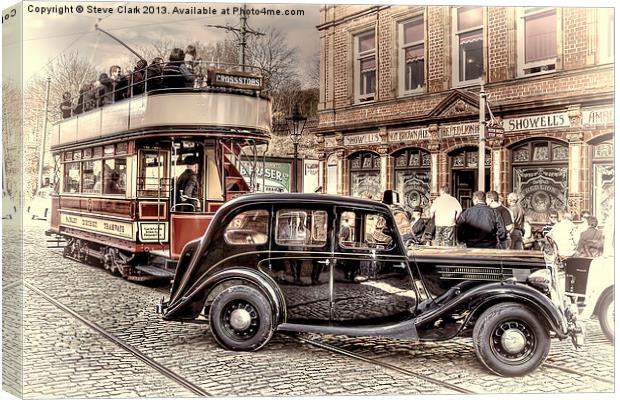 Paisley District Tram - Hand Tinted Effect Canvas Print by Steve H Clark
