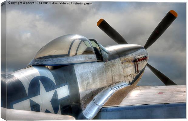 P51 Mustang Ready for Action Canvas Print by Steve H Clark
