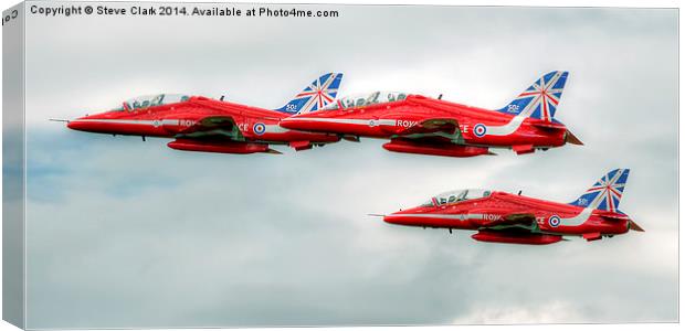  Red Arrows - 50 Display Seasons Canvas Print by Steve H Clark