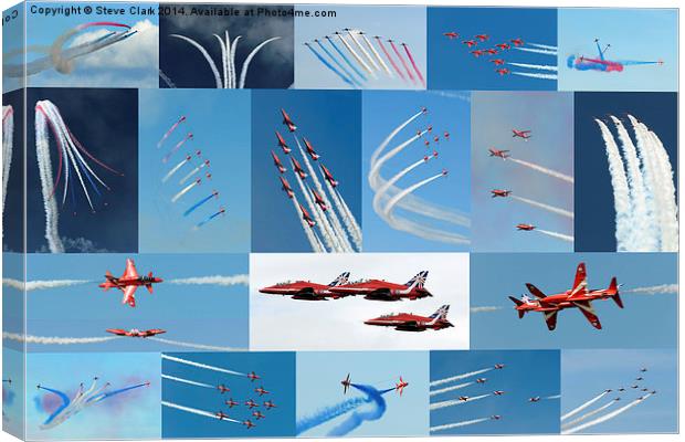  Red Arrows 2014 - (50 Display Seasons) Canvas Print by Steve H Clark