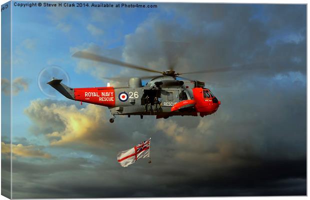  Royal Navy Search and Rescue (End of an Era) Canvas Print by Steve H Clark