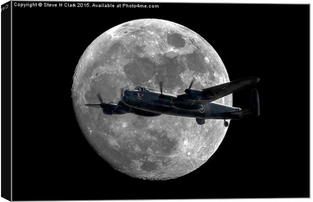  Bomber's Moon Canvas Print by Steve H Clark