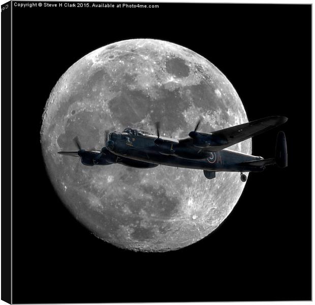 Bomber's Moon (Square Version) Canvas Print by Steve H Clark