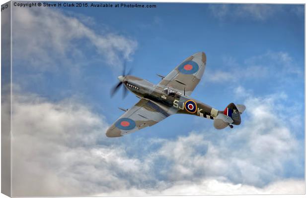 Spitfire LF IX 126 Squadron Canvas Print by Steve H Clark