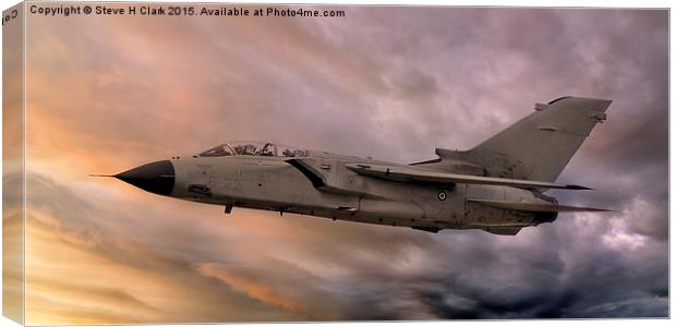  Panavia A-200 Tornado at Sunset Canvas Print by Steve H Clark