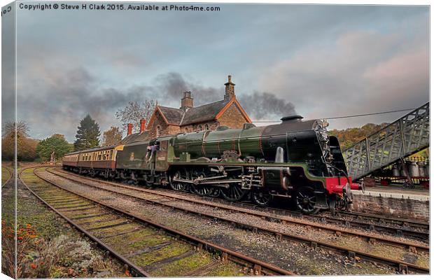 46100 Royal Scot at Highley Canvas Print by Steve H Clark