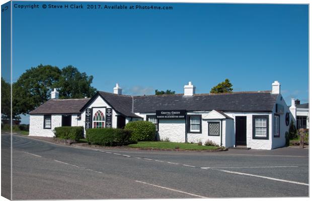 The Famous Blacksmiths shop Gretna Green Canvas Print by Steve H Clark