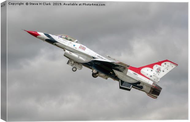 USAF Thunderbird Takeoff  Canvas Print by Steve H Clark