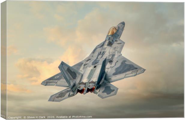 F 22 Raptor Canvas Print by Steve H Clark