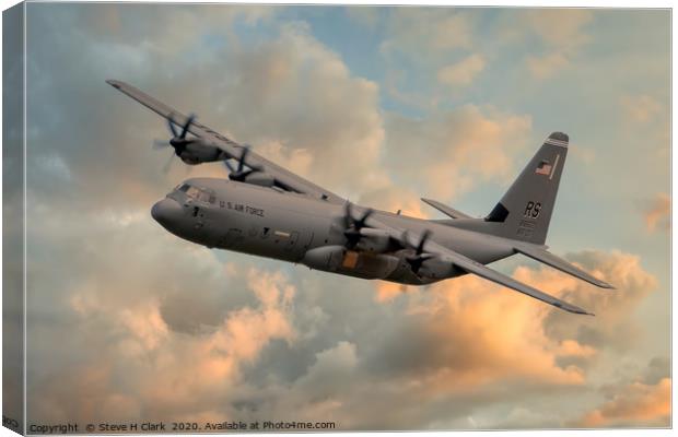 USAF C-130 Hercules Canvas Print by Steve H Clark
