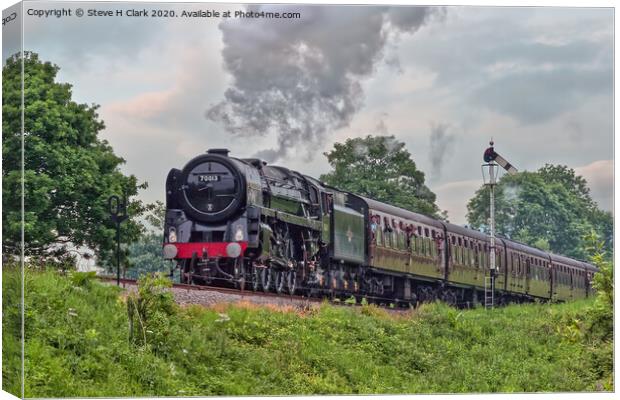 BR Standard Class 7 Oliver Cromwell Canvas Print by Steve H Clark