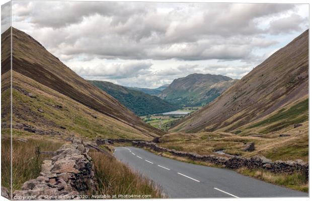 The A592 through the Kirkstone Pass Canvas Print by Steve H Clark