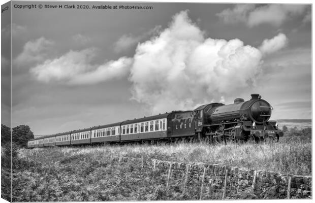 LNER Thompson Class B1 - Black and White Canvas Print by Steve H Clark