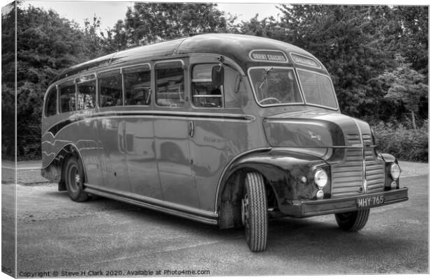 Orient Coaches - Black and White Canvas Print by Steve H Clark