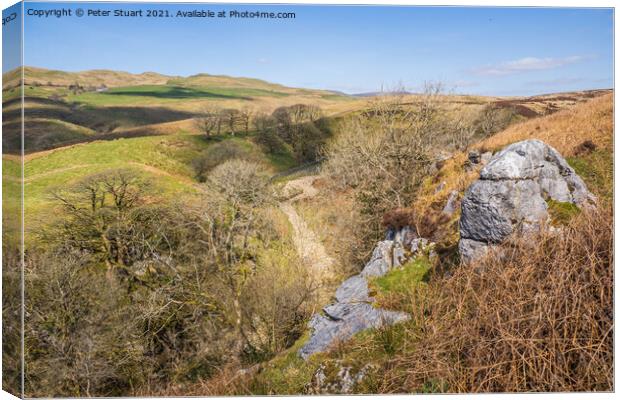 Ease Gill and Leck Beck  Hill Walk Canvas Print by Peter Stuart