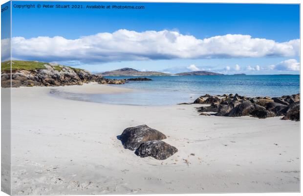 East Kilbride Beach on South Uist in the Outer Hebrides Canvas Print by Peter Stuart