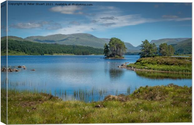 Loch Ossian circuit from Corrour Station Canvas Print by Peter Stuart